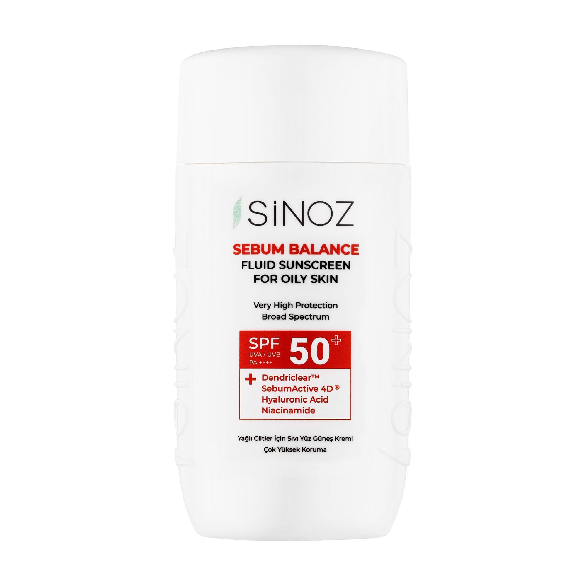 Cонцезахисний флюїд для обличчя Sinoz Sebum Balance Fluid Sunscreen SPF 50+ PA++++ для жирної шкіри, 50 мл